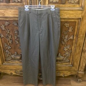 Towncraft Brown Dress Pants with Pleated Front Size 34 x 32